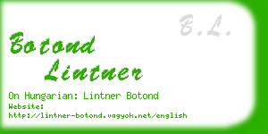 botond lintner business card